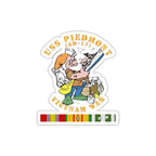 Die-Cut Vinyl Sticker - Navy - USS Piedmont (AD-17) w VN SVC - Vietnam War