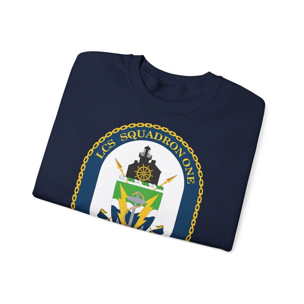 Unisex Heavy Blend™ Crewneck Sweatshirt - Navy - LCS Squadron One (LCSRON 1) wo txt