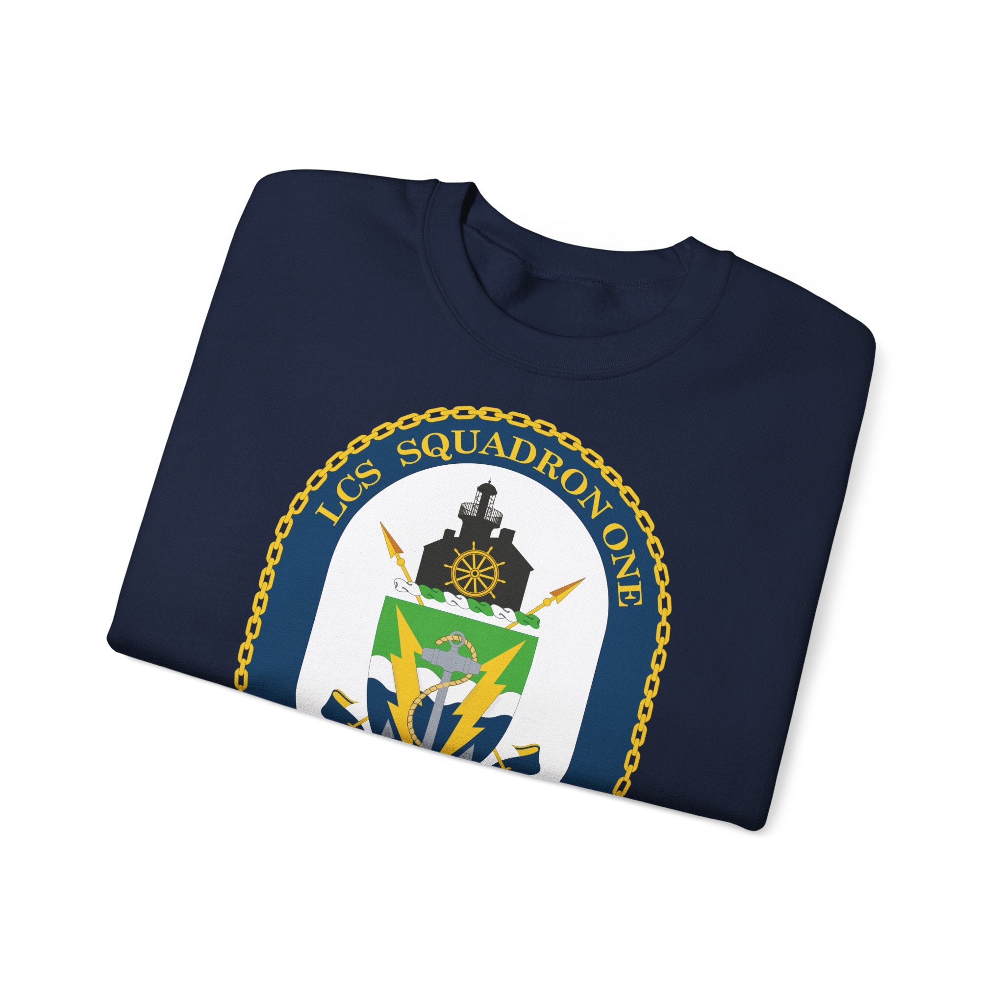 Unisex Heavy Blend™ Crewneck Sweatshirt - Navy - LCS Squadron One (LCSRON 1) wo txt
