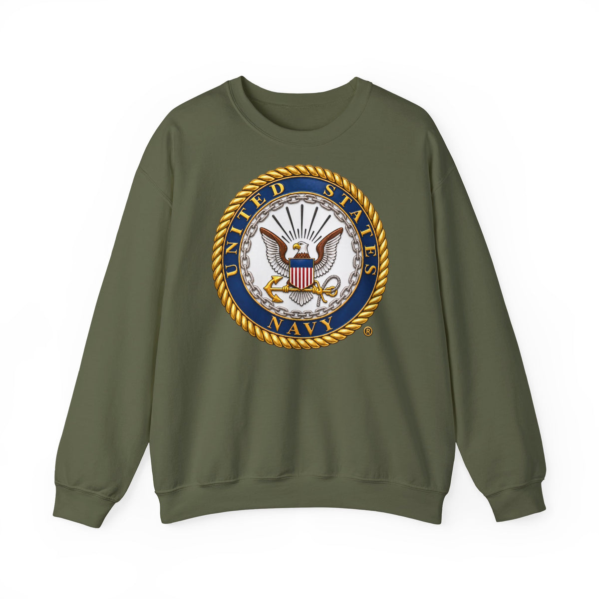 Unisex Heavy Blend™ Crewneck Sweatshirt - United States Navy Seal - Emblem - 3D - Enhanced
