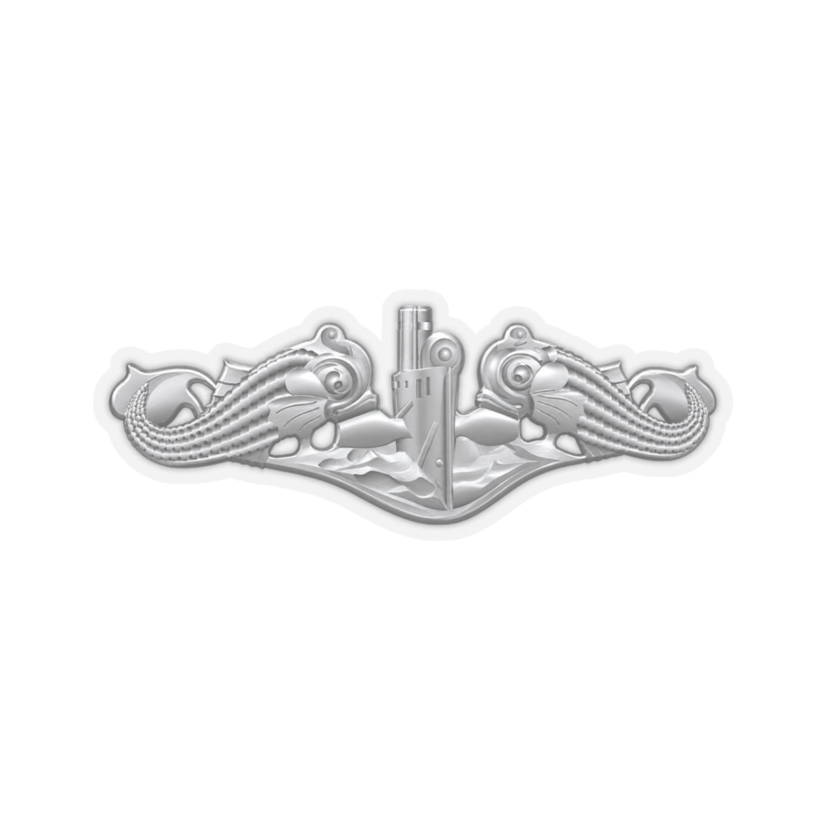 Kiss-Cut Stickers - Navy - Badge - Submarine Warfare wo txt - Enlisted - 3D - Enhanced