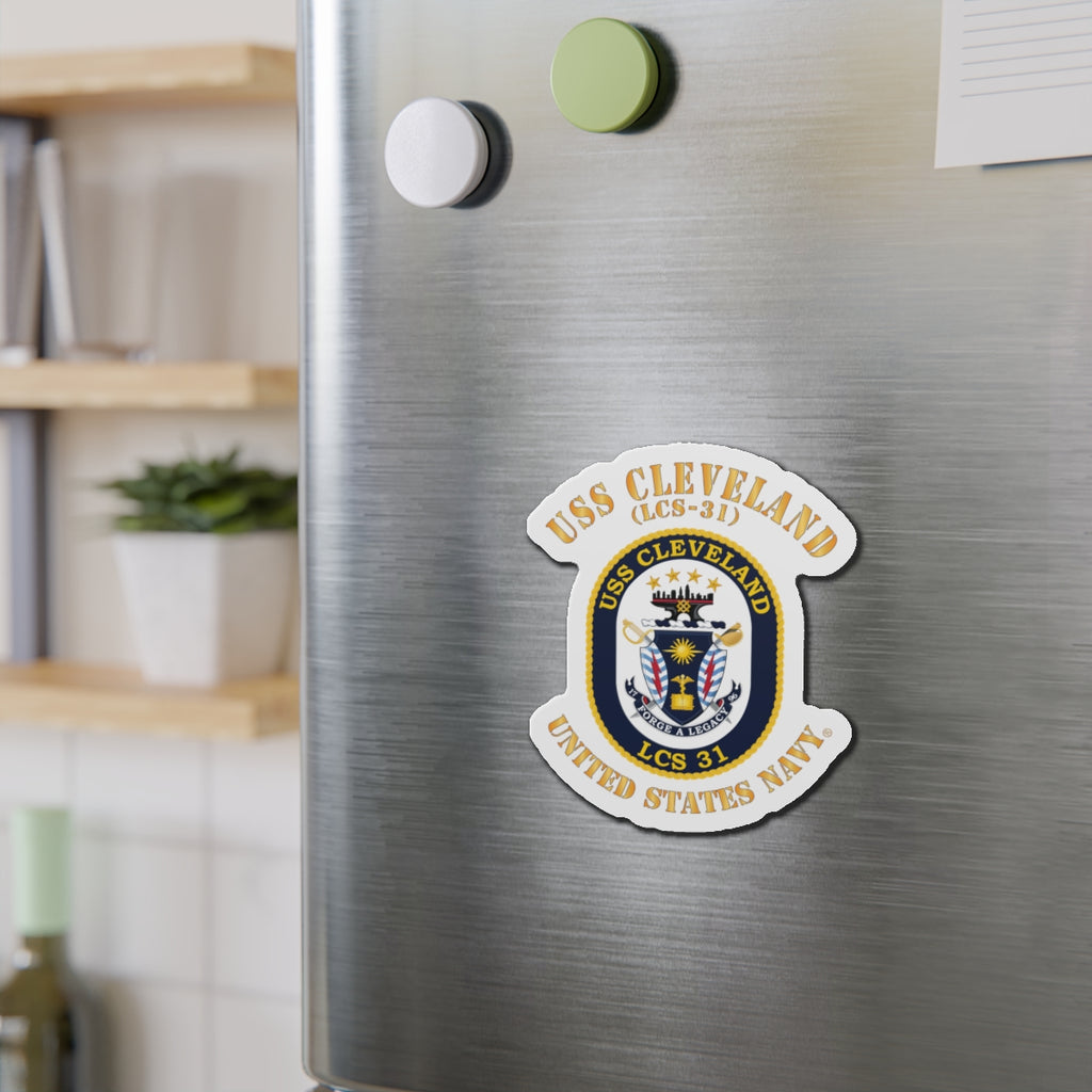Die-Cut Magnet - Navy - USS Cleveland (LCS-31)