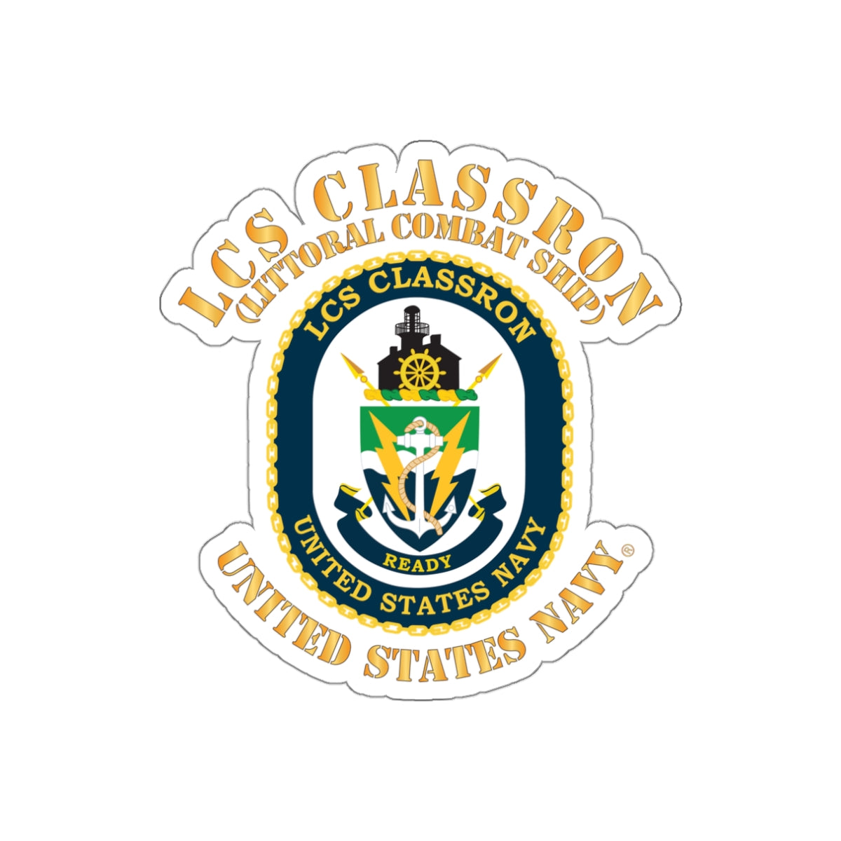 Die-Cut Vinyl Sticker - Navy - LCS Classron (Littoral Combat Ship)