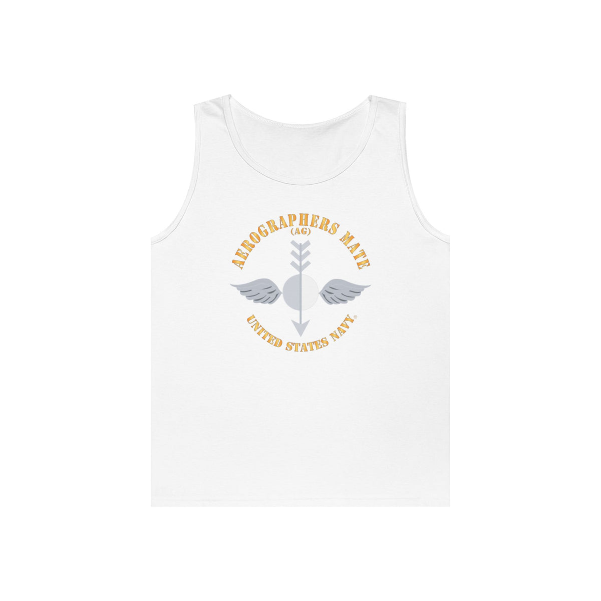 Unisex Heavy Cotton Tank Top - Navy - Aerographers Mate (AG) X 300
