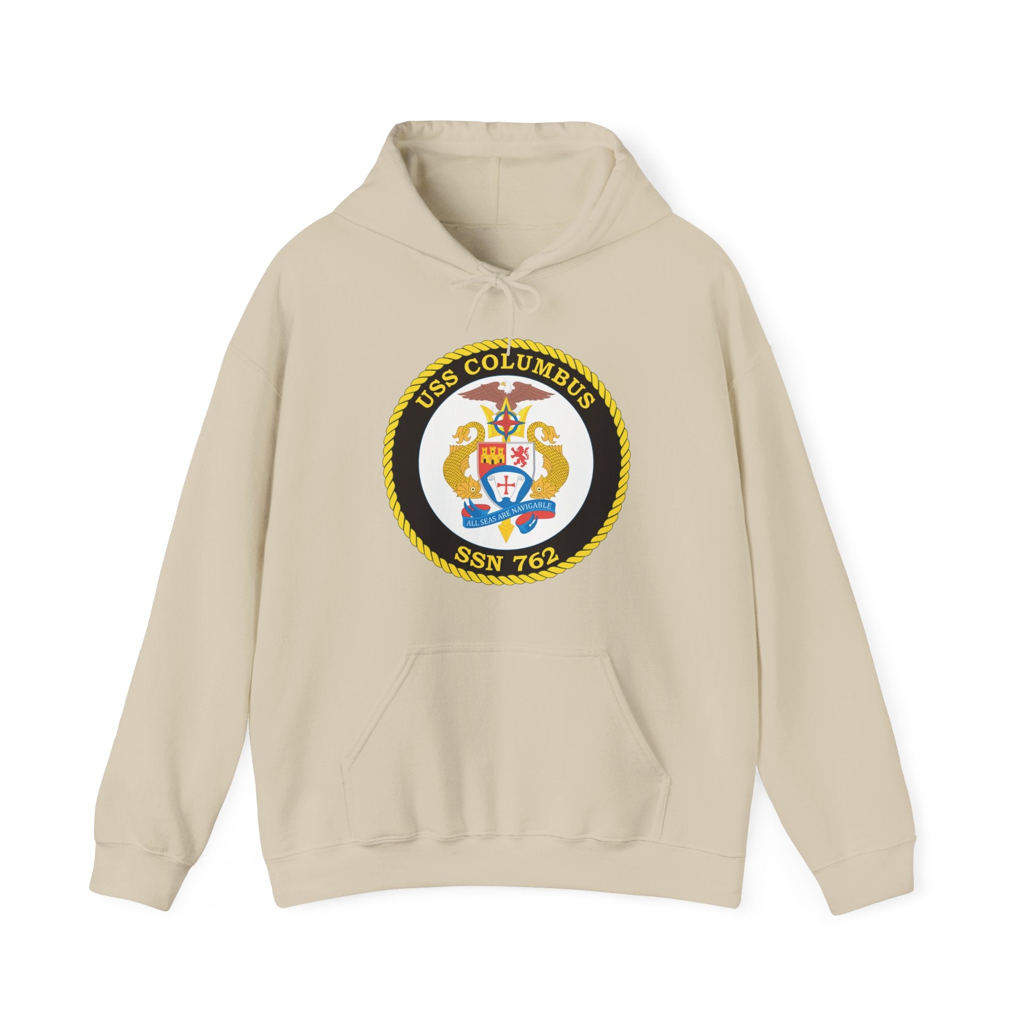 Unisex Heavy Blend™ Hoodies - Navy - USS Columbus (SSN-762) wo txt