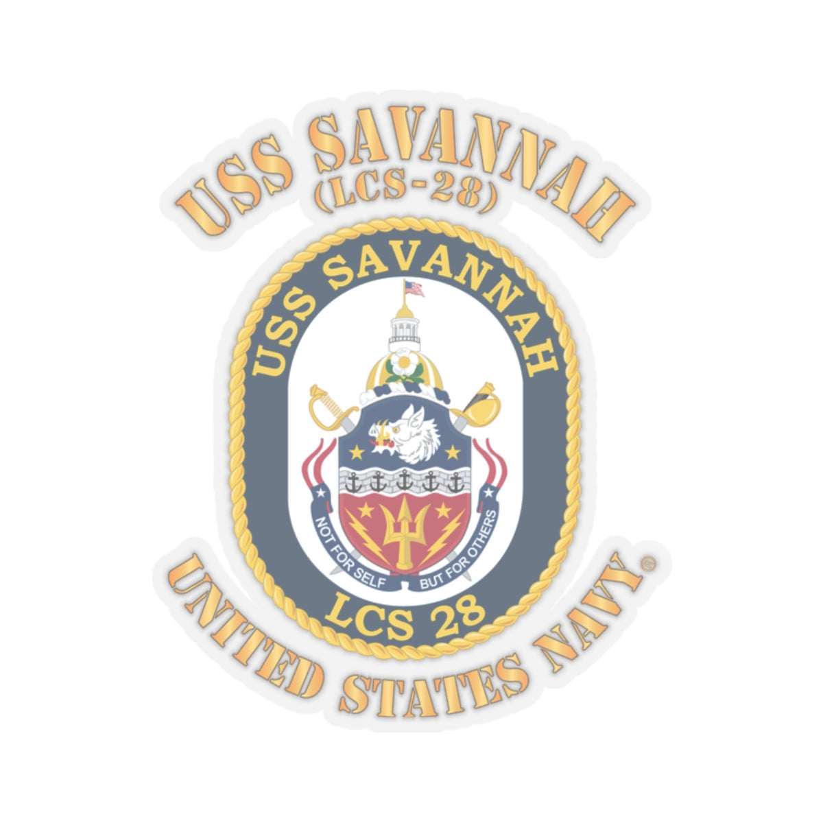 Kiss-Cut Stickers - Navy - USS Savannah (LCS-28)