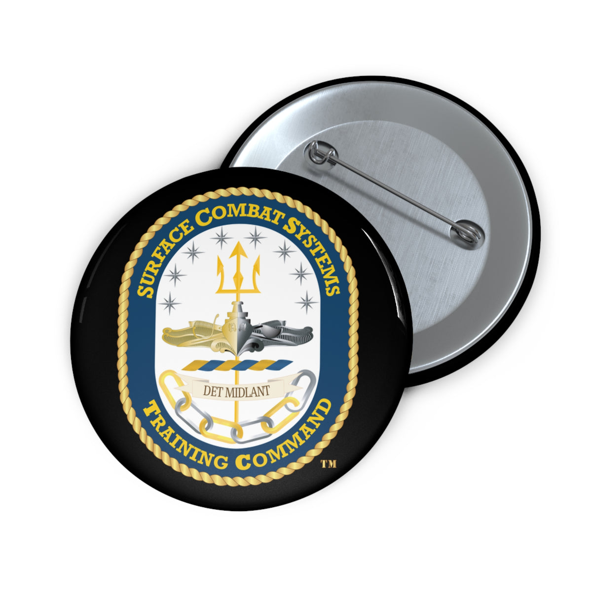 Pin Button - Navy - Surface Combat Systems Training Command - DET MIDLANT wo Txt X 300
