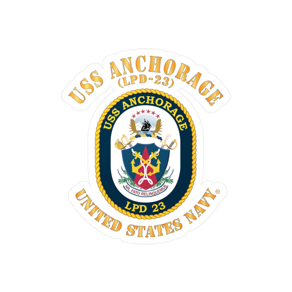 Kiss-Cut Vinyl Decal - Navy - USS Anchorage (LPD-23)