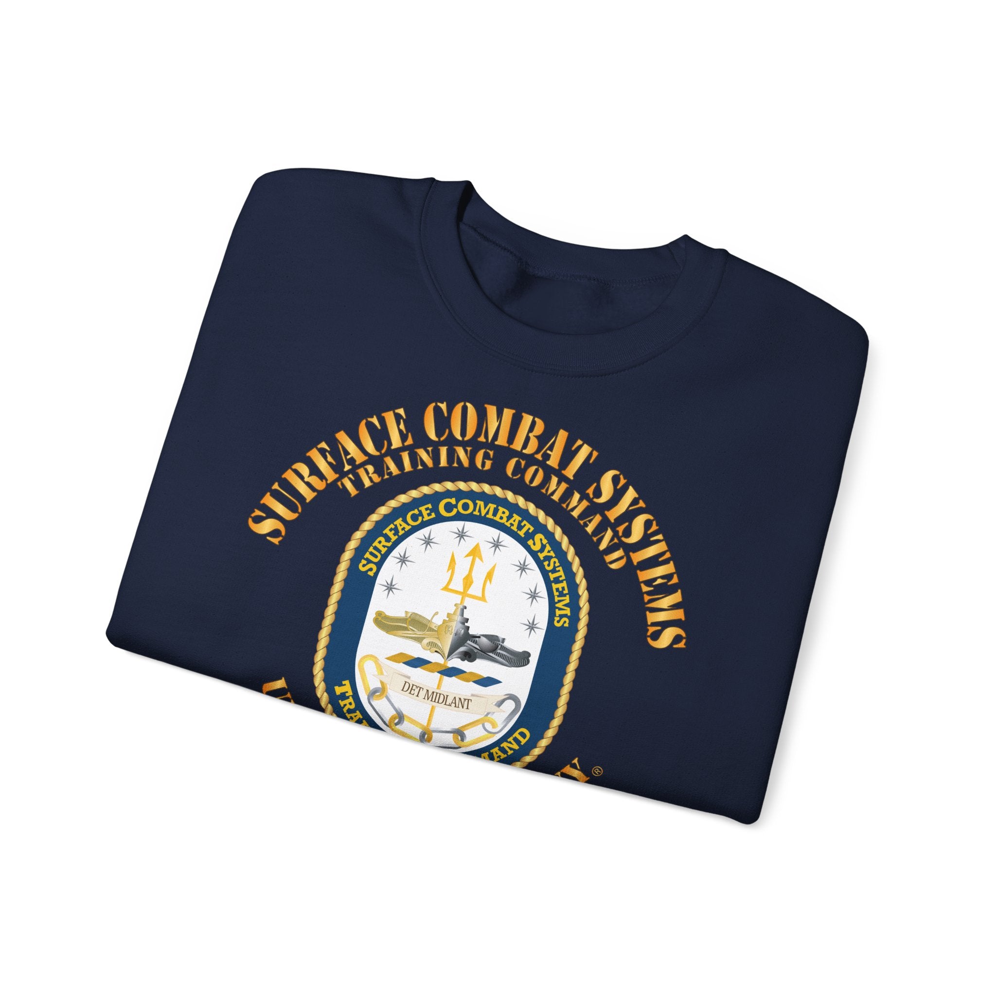 Unisex Heavy Blend™ Crewneck Sweatshirt - Navy - Surface Combat Systems Training Command - DET MIDLANT