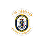 Die-Cut Vinyl Sticker - Navy - USS Cleveland (LCS-31)