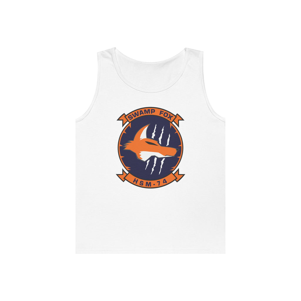 Unisex Heavy Cotton Tank Top - Navy - Helicopter Maritime Strike Seven Four (HSM-74) wo txt