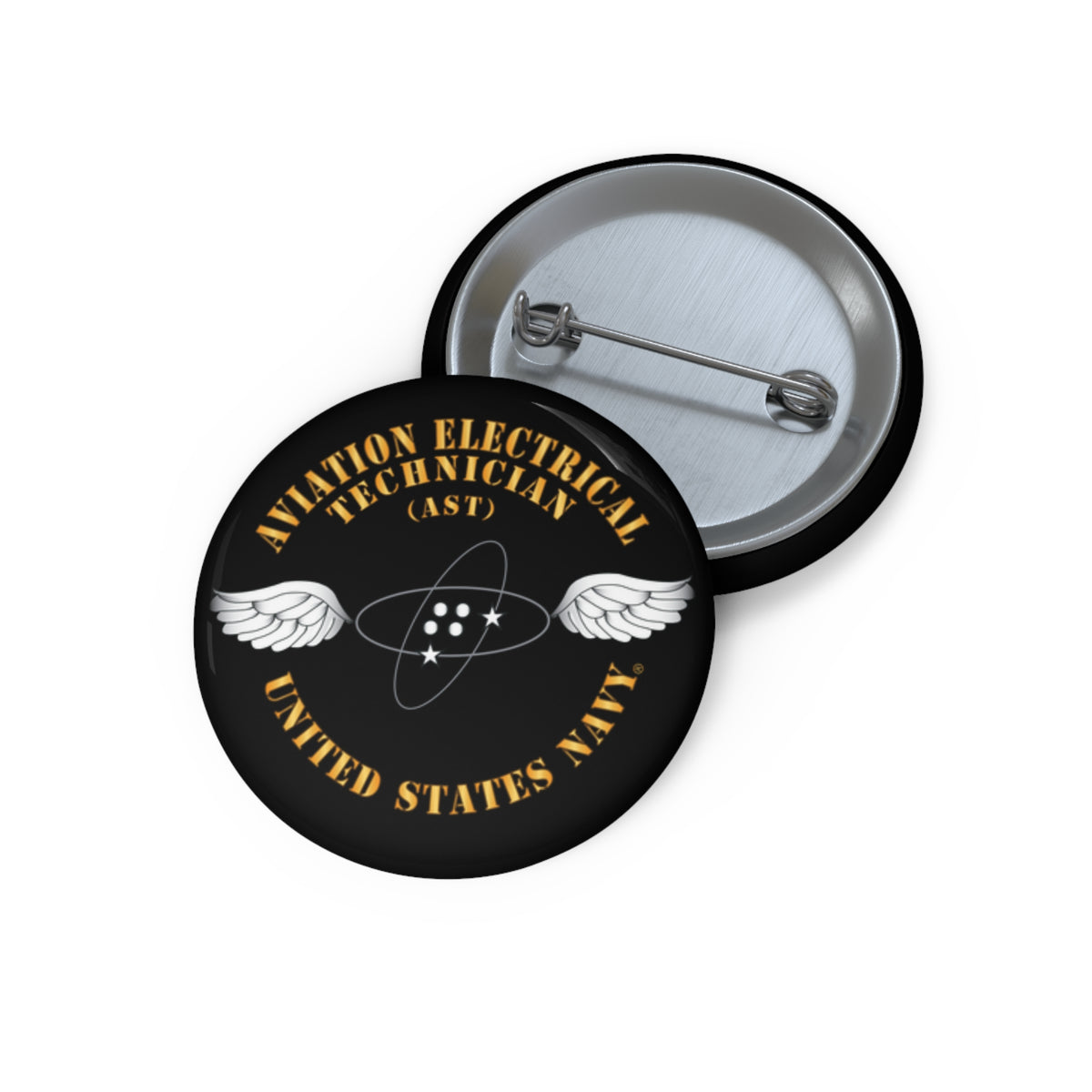 Pin Button - Navy - Rate - Aviation Electrical Technician (AST)
