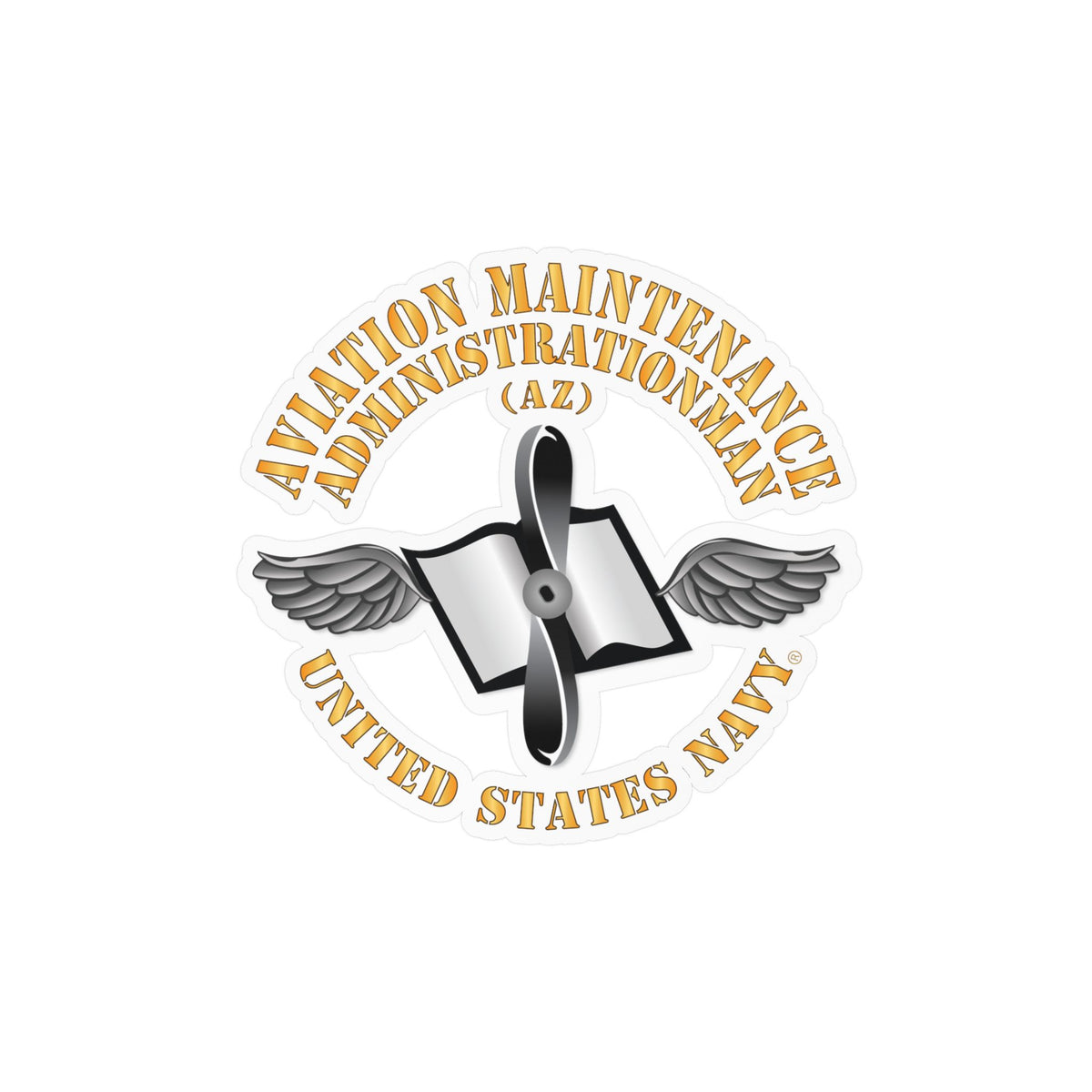 Kiss-Cut Vinyl Decal - Navy - Rate - Aviation Maintenance Administrationman (AZ)