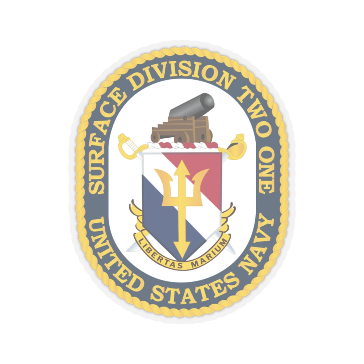 Kiss-Cut Stickers - Navy - Surface Division 21 wo txt