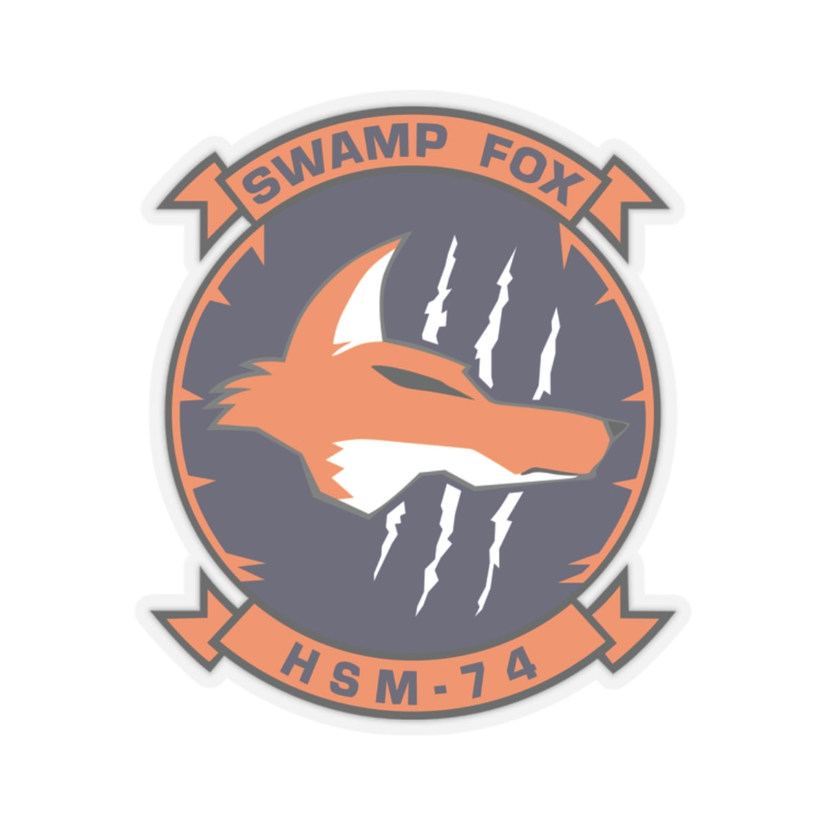 Kiss-Cut Stickers - Navy - Helicopter Maritime Strike Seven Four (HSM-74) wo txt