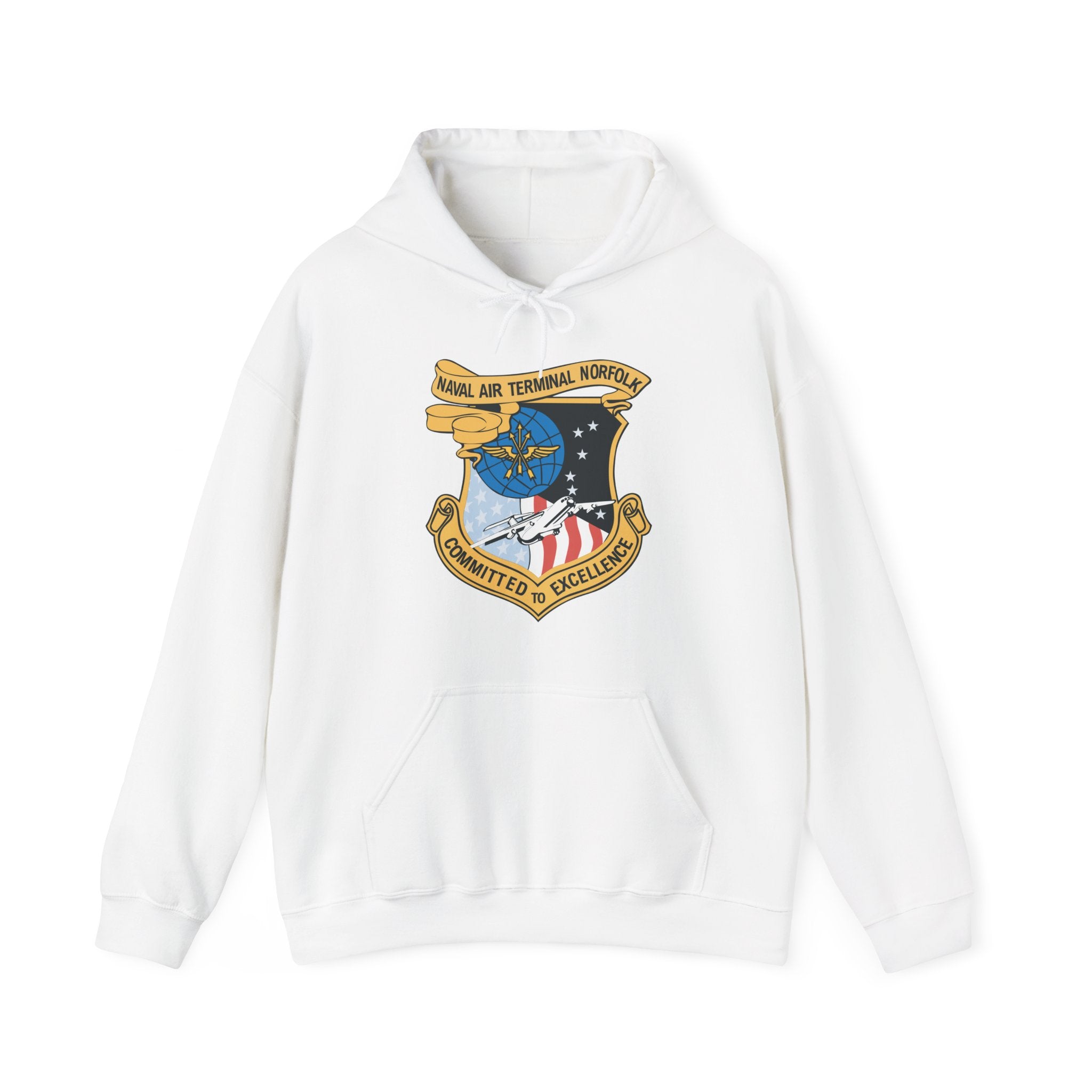 Unisex Heavy Blend™ Hoodies - Navy - Naval Air Terminal Norfolk wo Txt