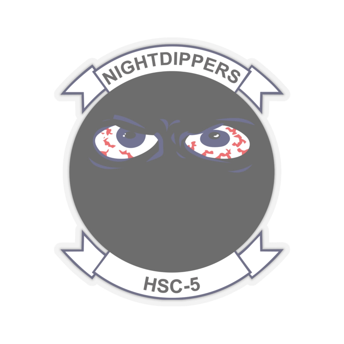 Kiss-Cut Stickers - Navy - Helicopter Sea Combat Squadron 5 (HSC-5) wo txt