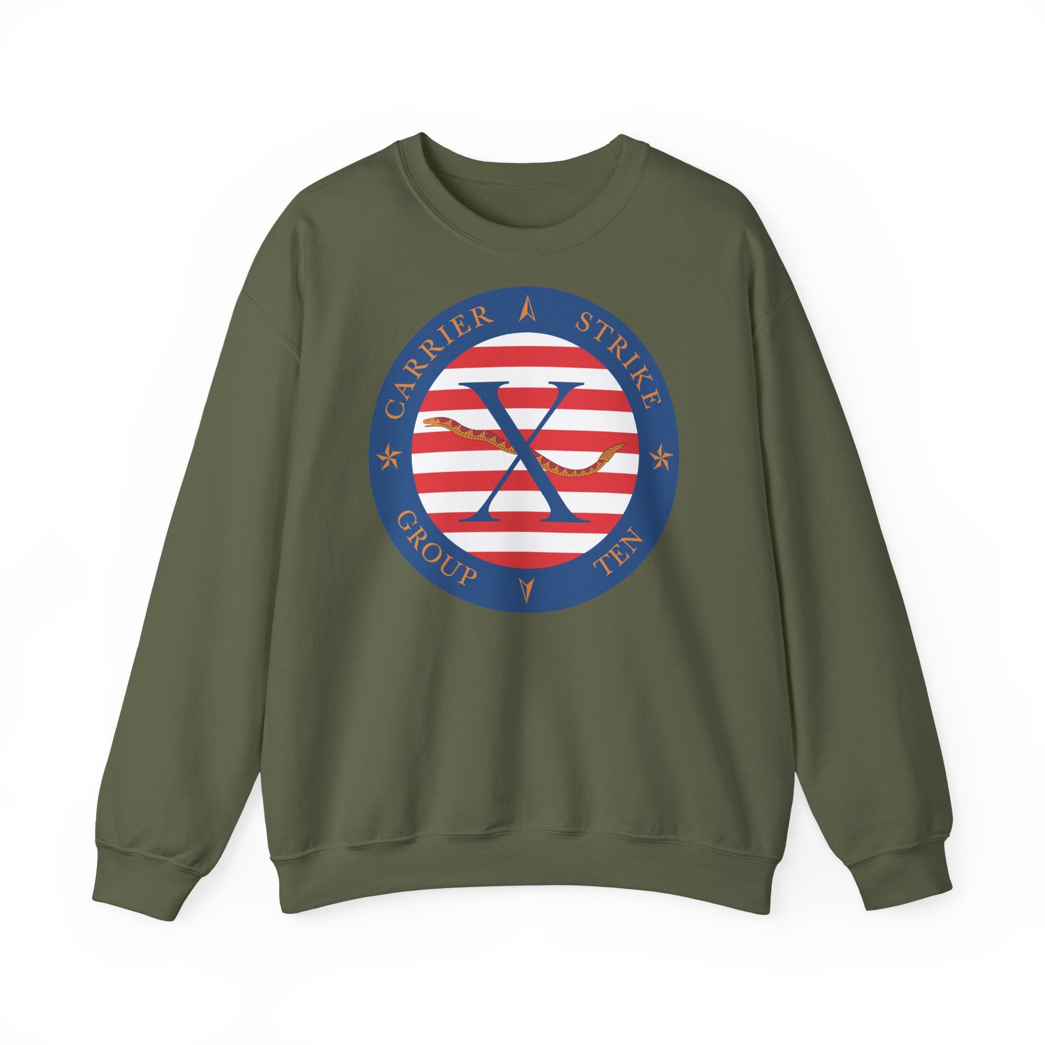 Unisex Heavy Blend™ Crewneck Sweatshirt - Navy - Carrier Strike Group 10 (CSG-10) wo Txt