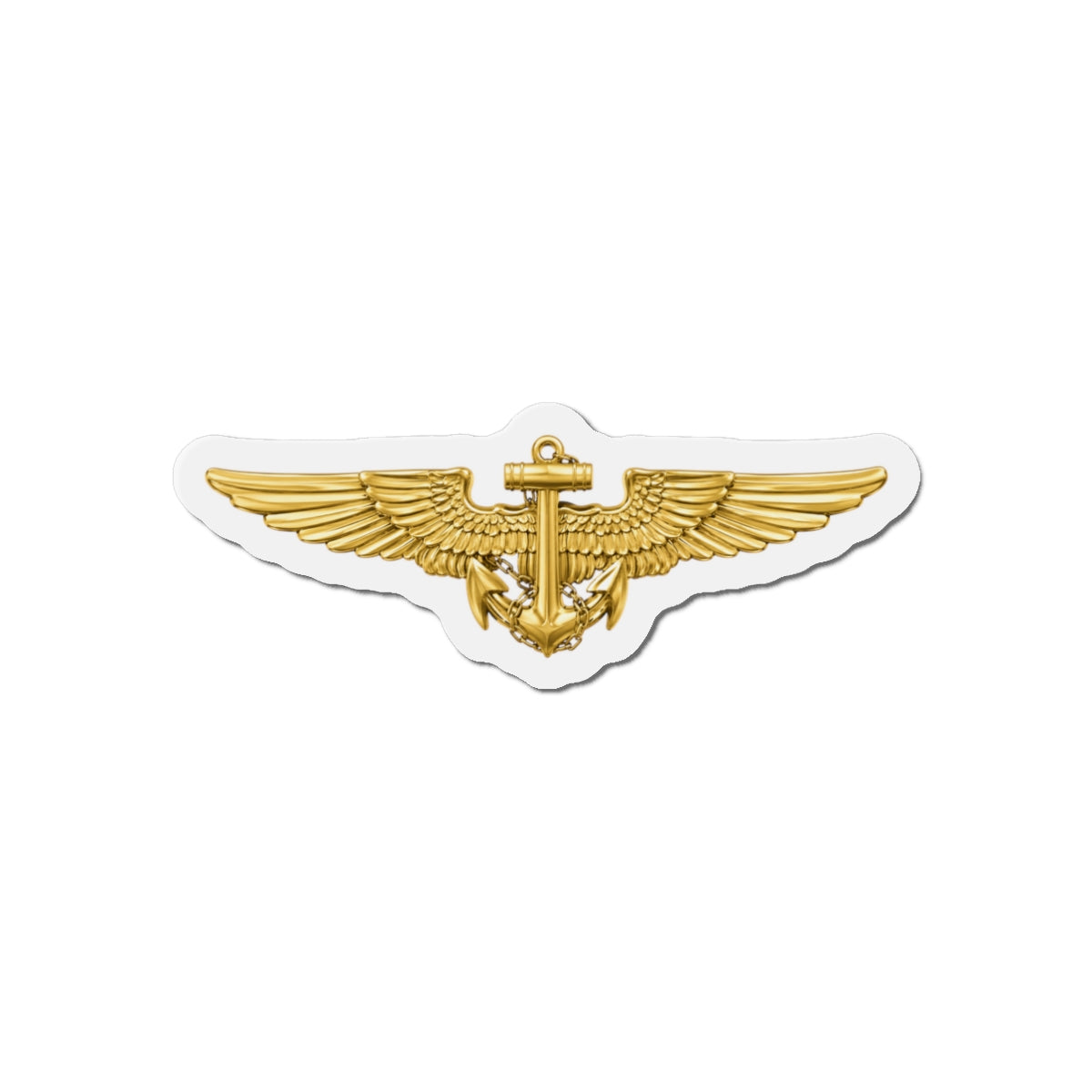 Die-Cut Magnet - Navy - Badge - Naval Aviator Wings wo txt - 3D - Enhanced