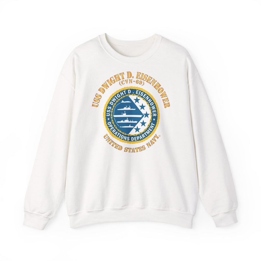 Unisex Heavy Blend™ Crewneck Sweatshirt - Navy - USS Dwight D. Eisenhower (CVN-69) - Operations Department