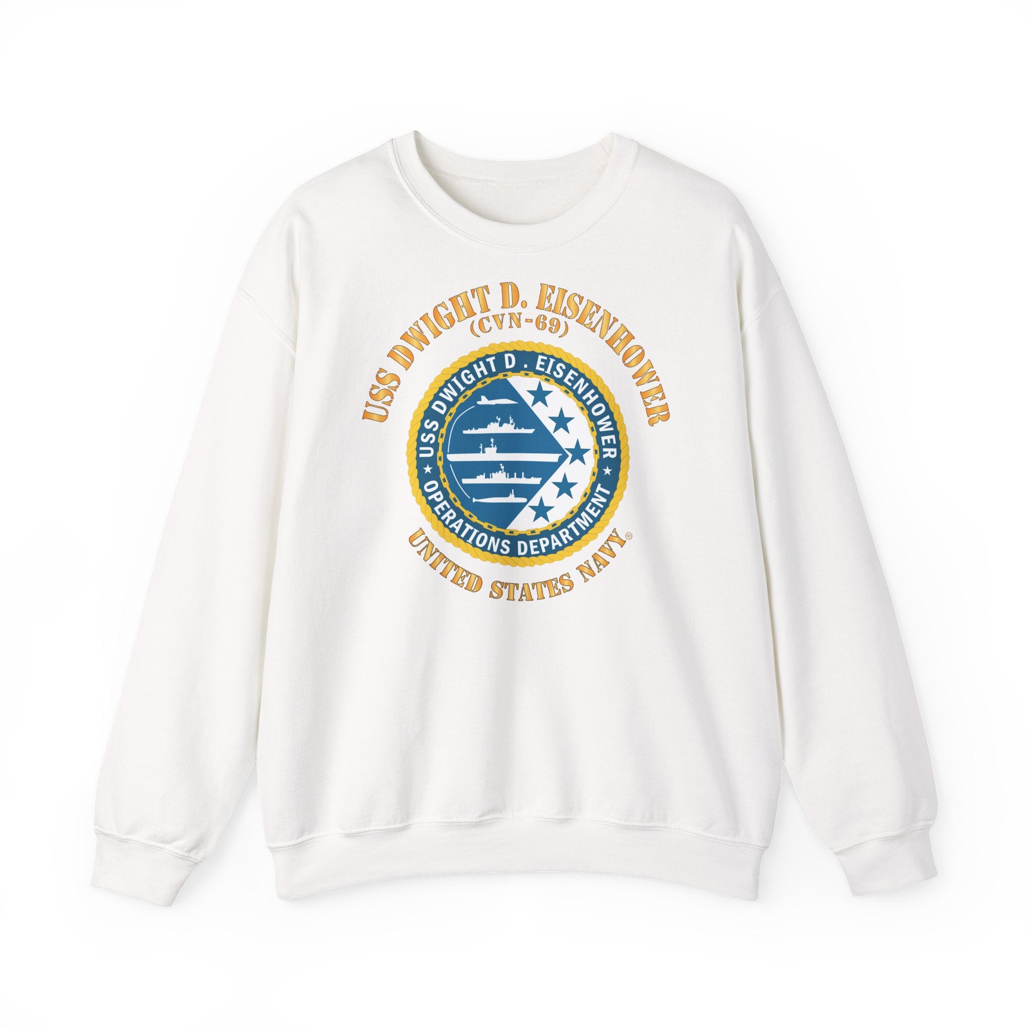 Unisex Heavy Blend™ Crewneck Sweatshirt - Navy - USS Dwight D. Eisenhower (CVN-69) - Operations Department