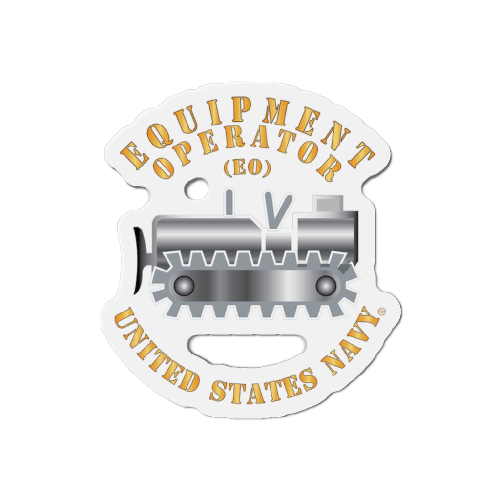 Die-Cut Magnet - Navy - Rate - Equipment Operator (EO)