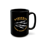 Black Mug (11oz, 15oz) - Navy - Rate - Radioman (RM) - Retired