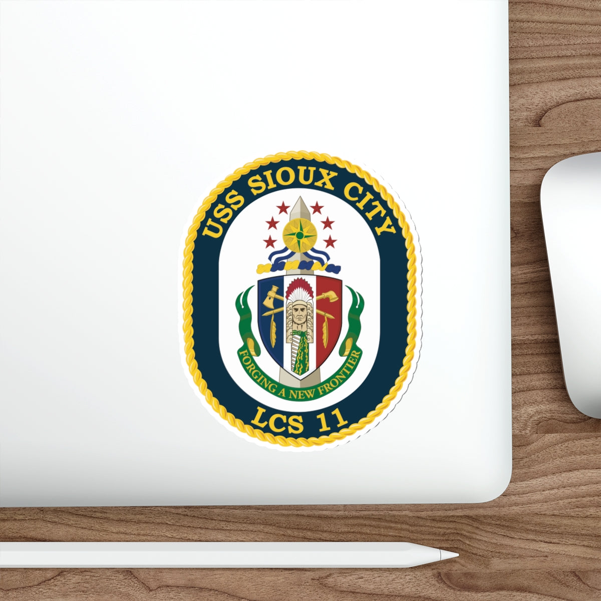 Die-Cut Vinyl Sticker - Navy - USS Sioux City (LCS-11) wo Txt