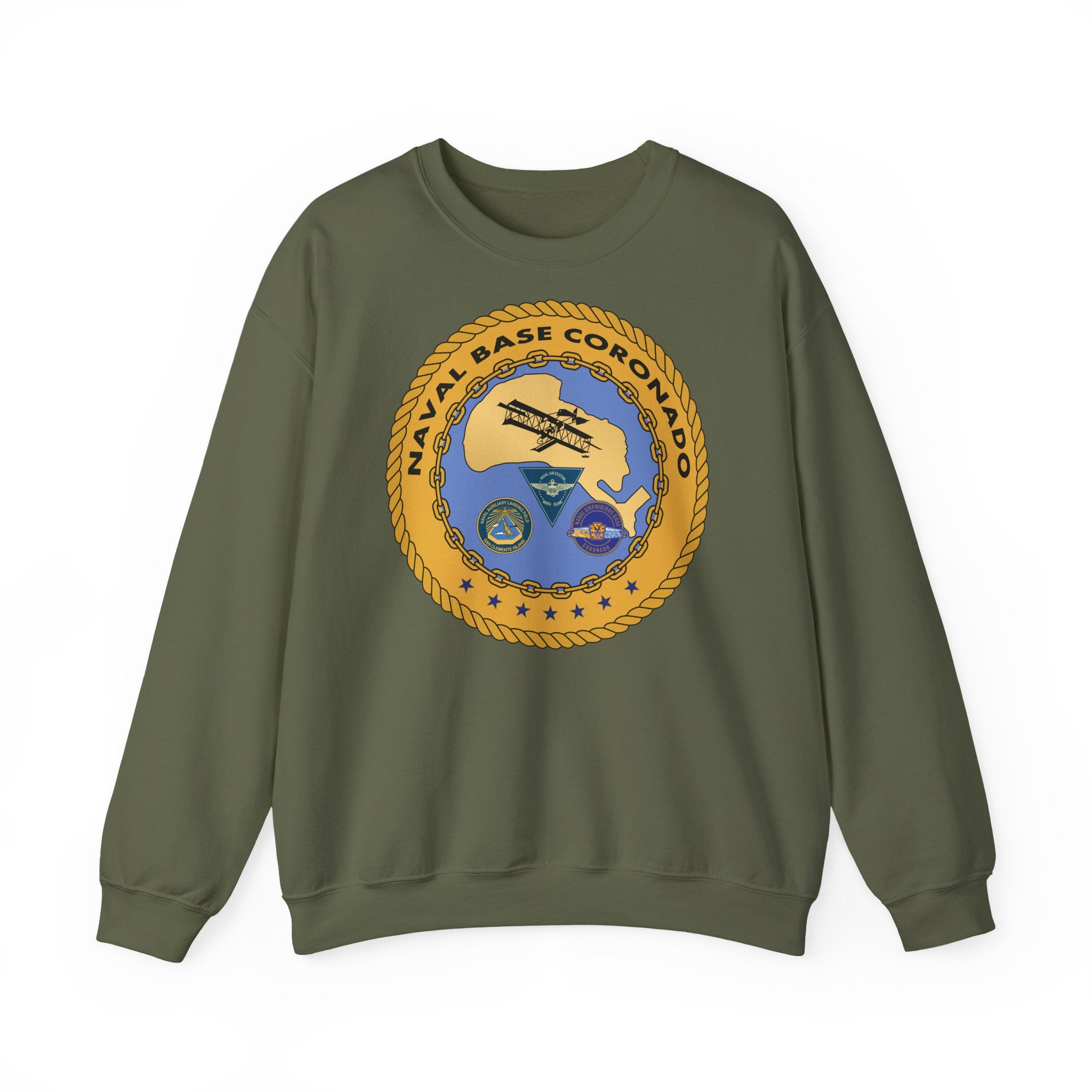 Unisex Heavy Blend™ Crewneck Sweatshirt - Navy - Naval Base Coronado wo txt
