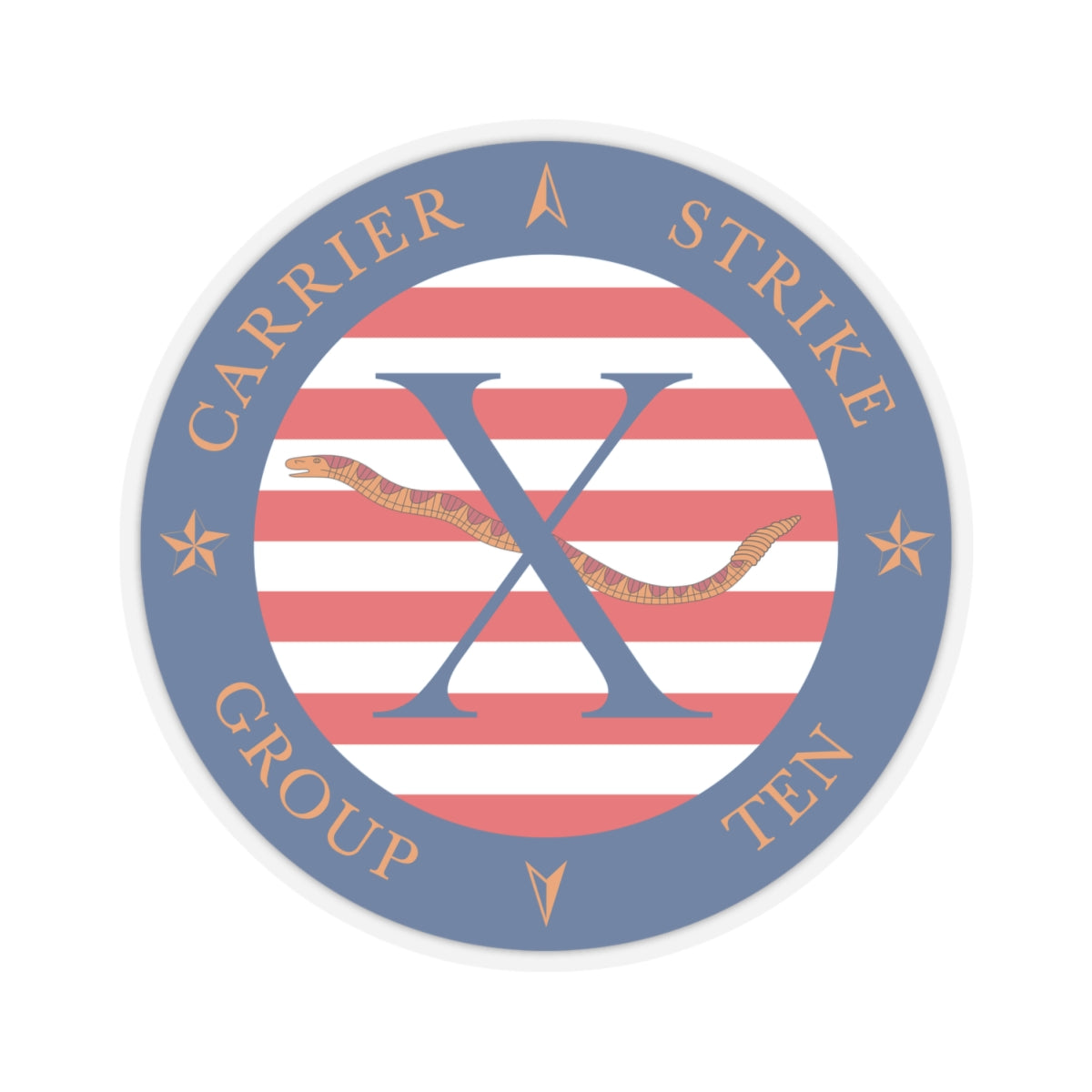Kiss-Cut Stickers - Navy - Carrier Strike Group 10 (CSG-10) wo Txt