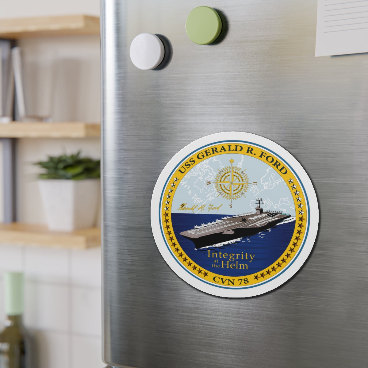 Die-Cut Magnet - Navy - USS Gerald R. Ford (CVN-78) wo txt