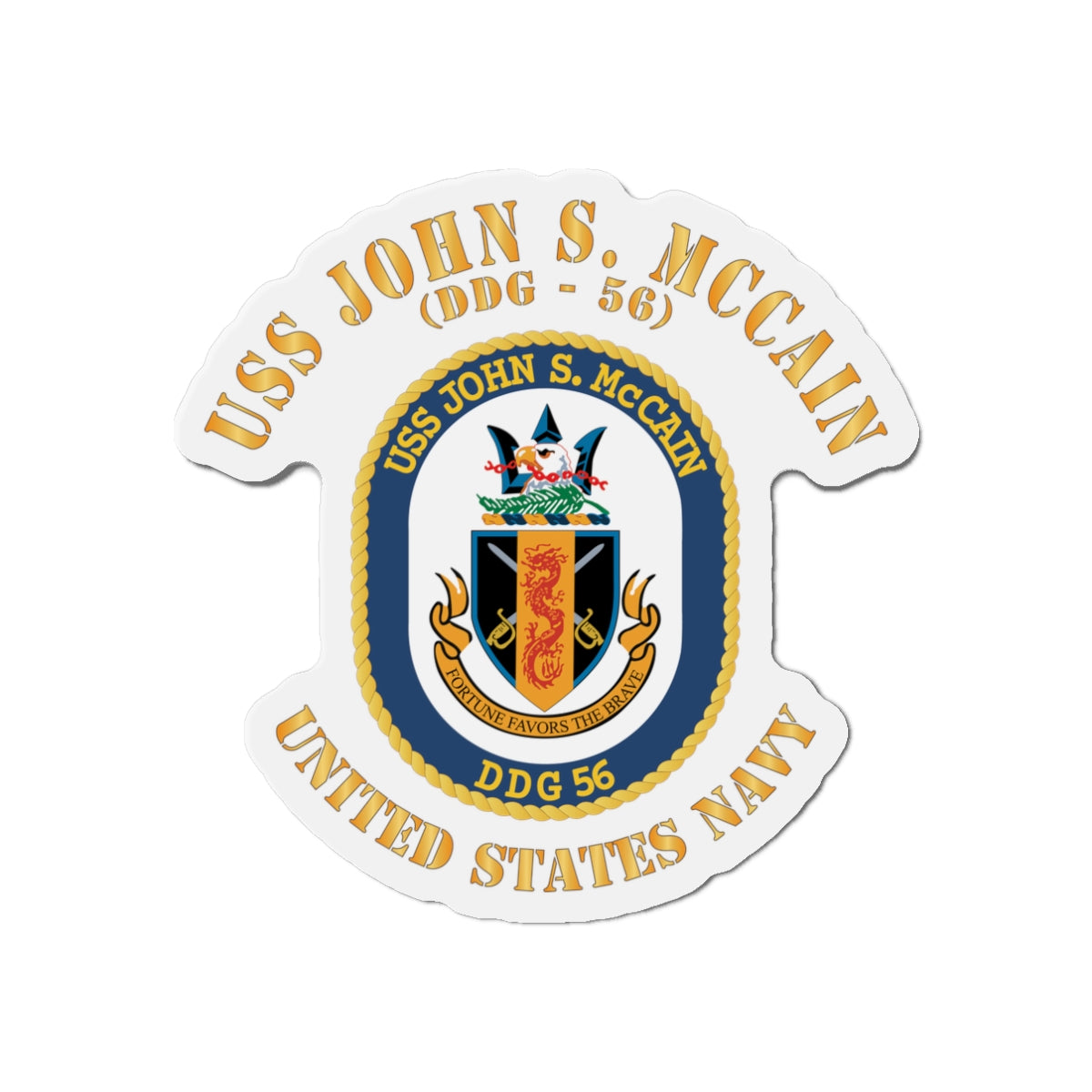 Die-Cut Magnet - Navy - USS John S. McCain (DDG-56)