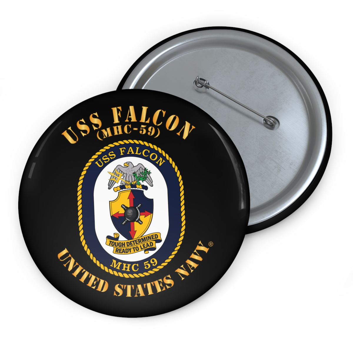 Pin Button - Navy - USS Falcon (MHC-59)