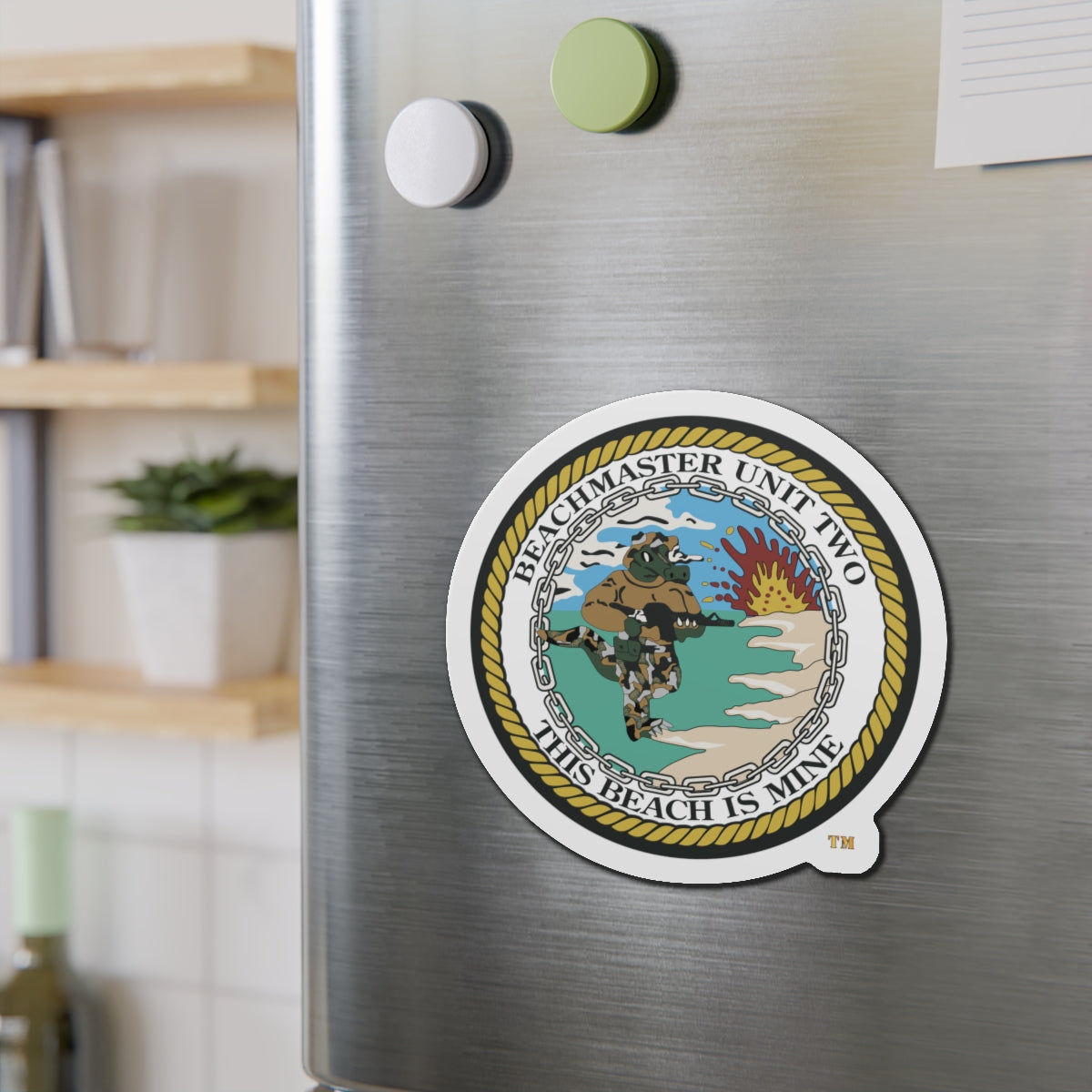 Die-Cut Magnet - Navy - Beachmaster Unit Two (BMU-2) wo txt X 300