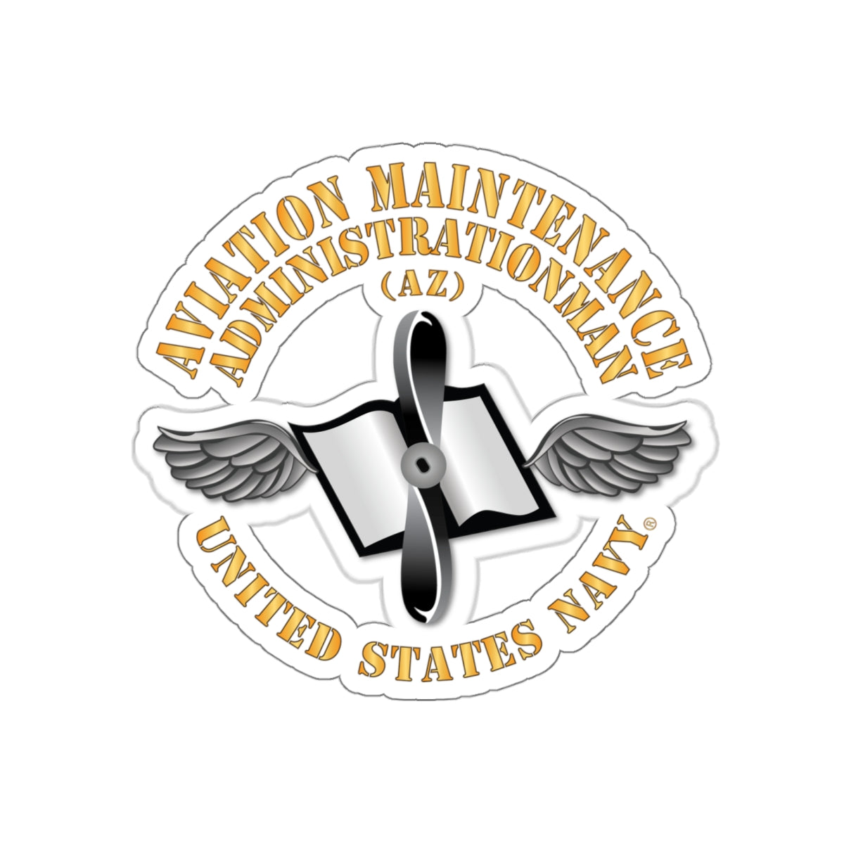 Die-Cut Vinyl Sticker - Navy - Rate - Aviation Maintenance Administrationman (AZ)