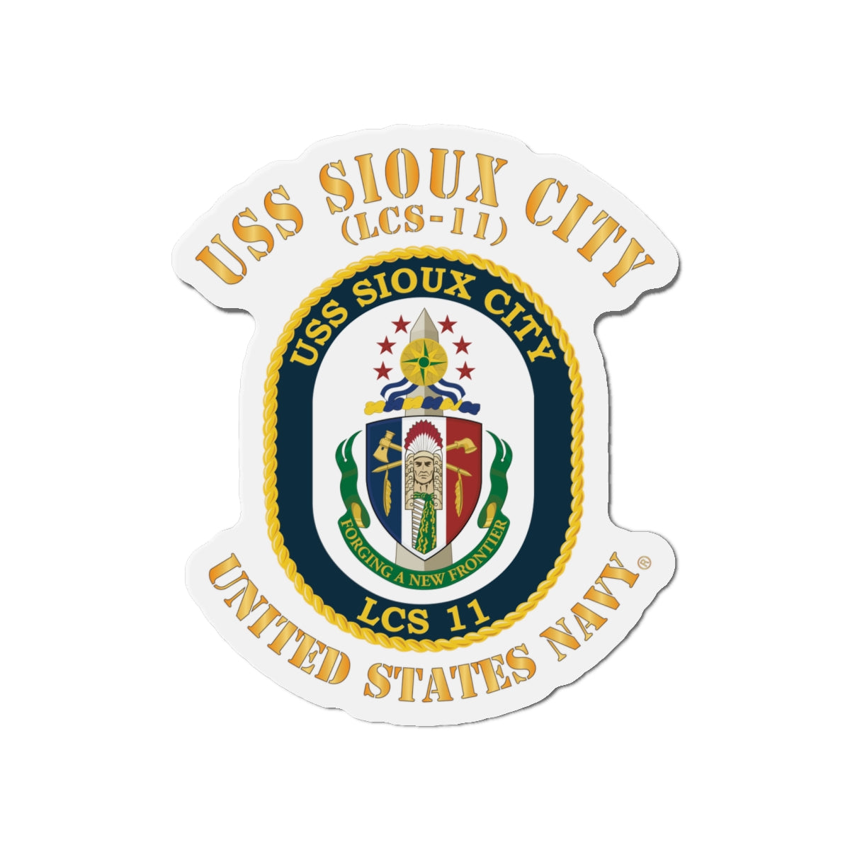 Die-Cut Magnet - Navy - USS Sioux City (LCS-11)