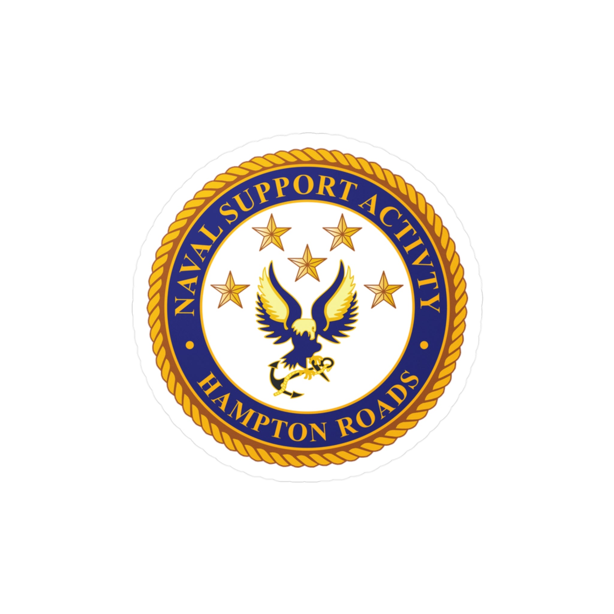 Kiss-Cut Vinyl Decal - Navy - Naval Support Activity - Hampton Roads