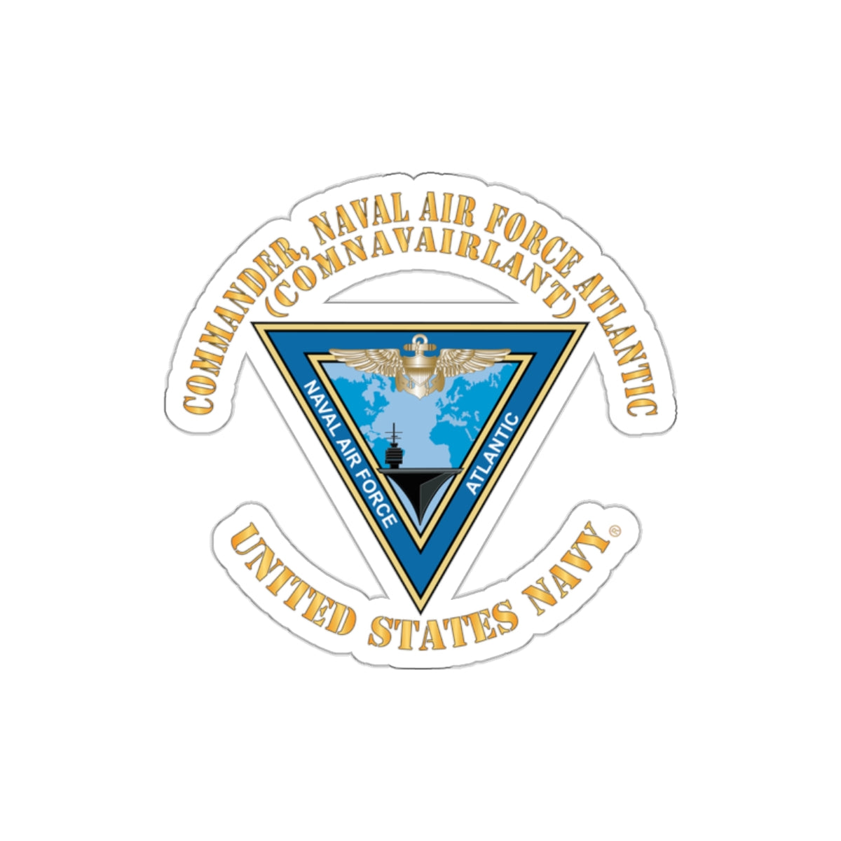 Die-Cut Vinyl Sticker - Navy - Commander, Naval Air Force Atlantic - COMNAVAIRLANT
