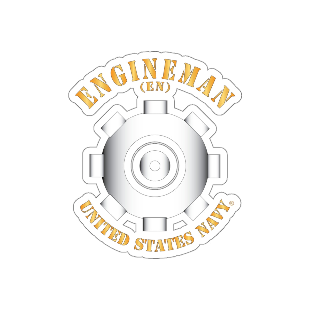 Die-Cut Vinyl Sticker - Navy - Rate - Engineman (EN)