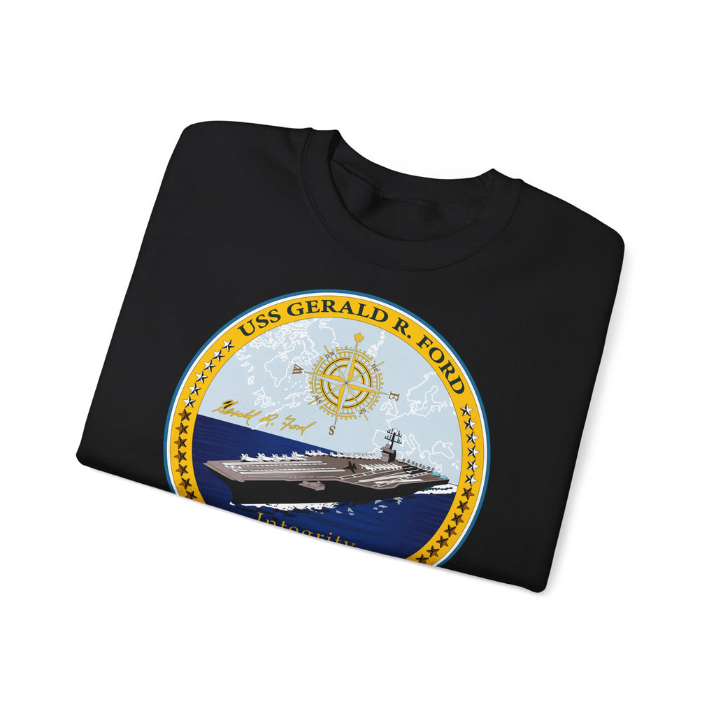 Unisex Heavy Blend™ Crewneck Sweatshirt - Navy - USS Gerald R. Ford (CVN-78) wo txt