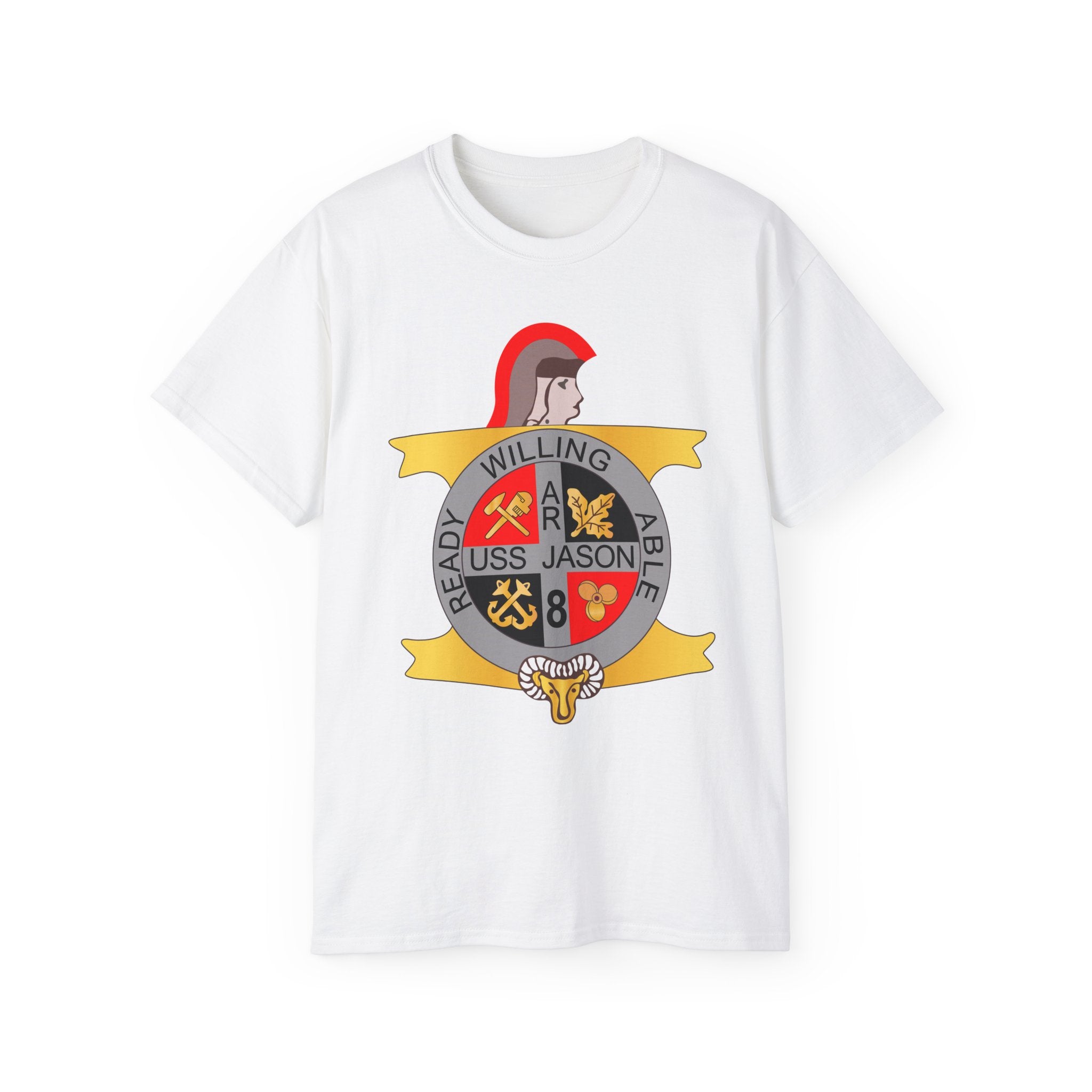 Unisex Ultra Cotton T-Shirt - Navy - USS Jason (AR-8) wo Txt
