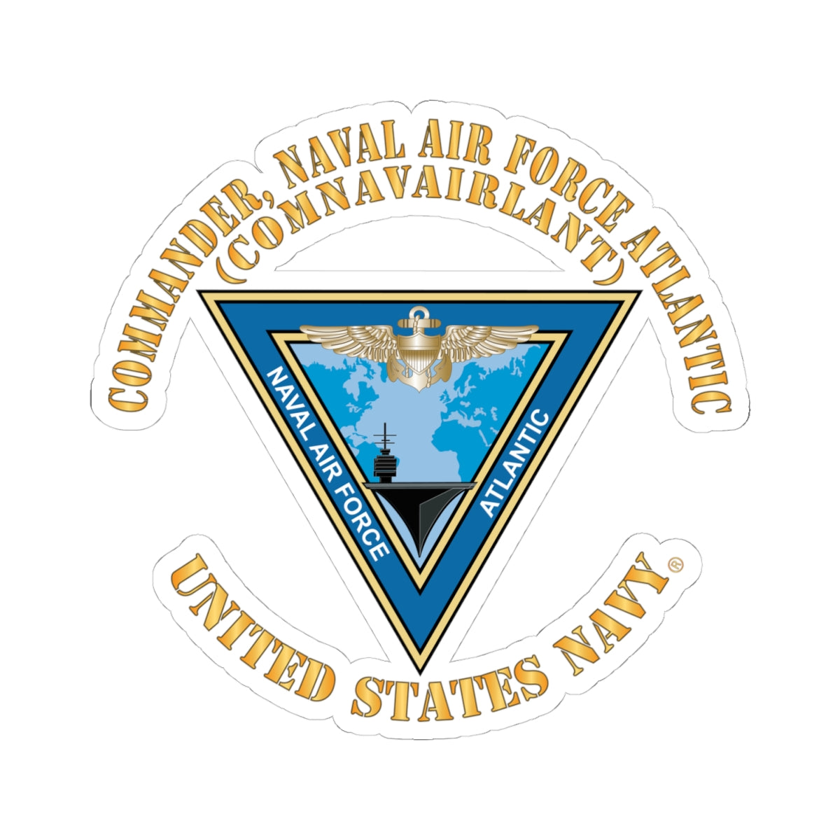 Kiss-Cut Stickers - Navy - Commander, Naval Air Force Atlantic - COMNAVAIRLANT
