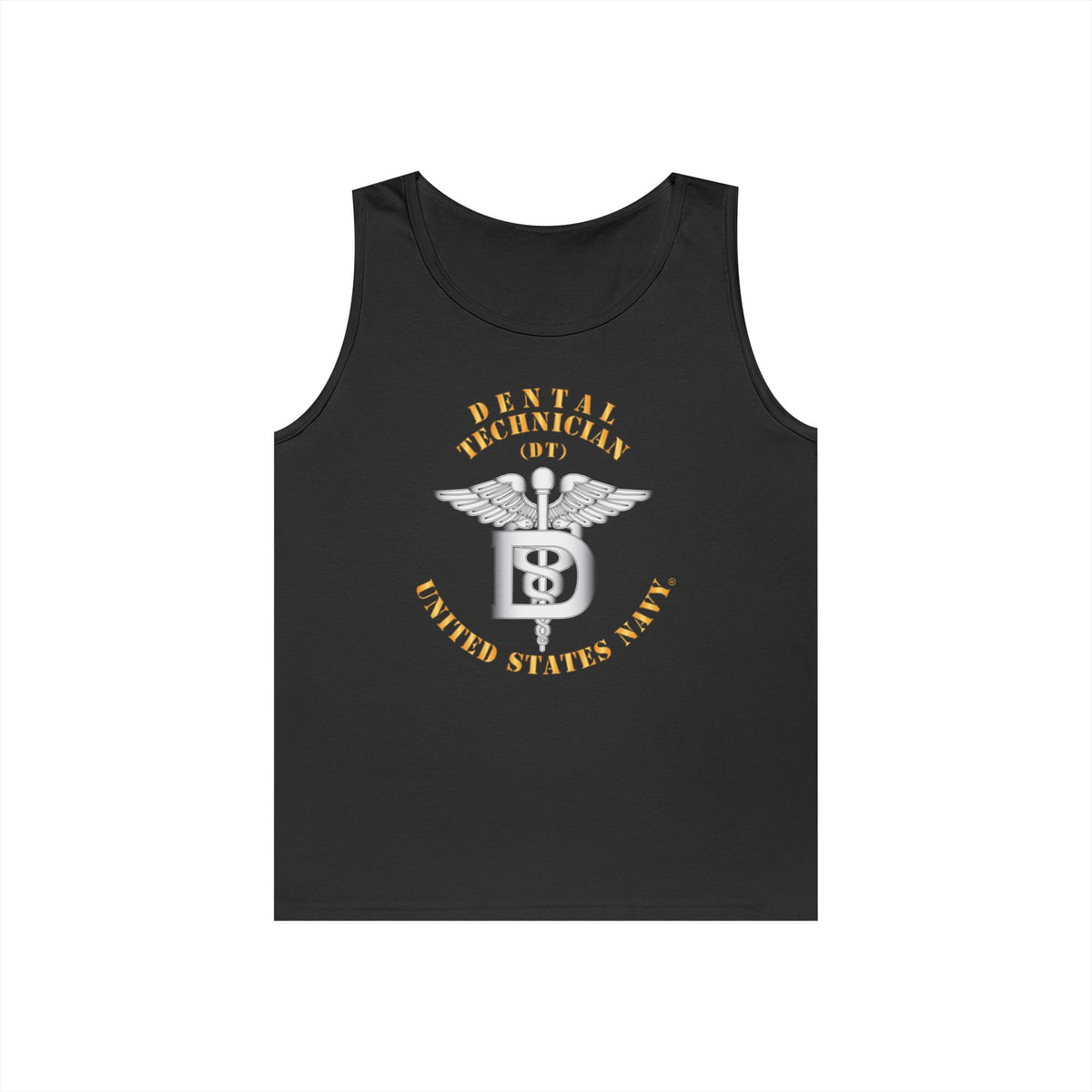 Unisex Heavy Cotton Tank Top - Navy - Rate - Dental Technician (DT)