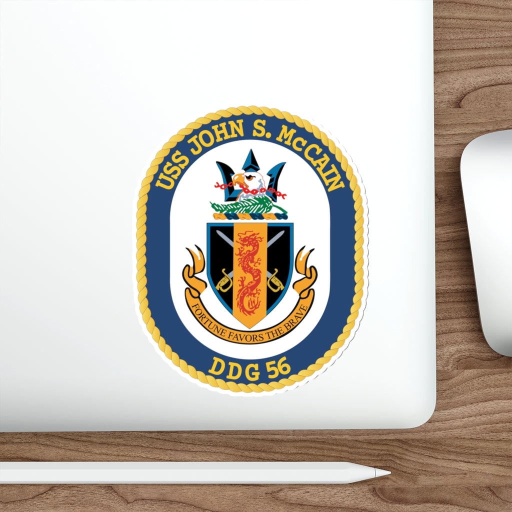 Die-Cut Vinyl Sticker - Navy - USS John S. McCain (DDG-56) wo txt