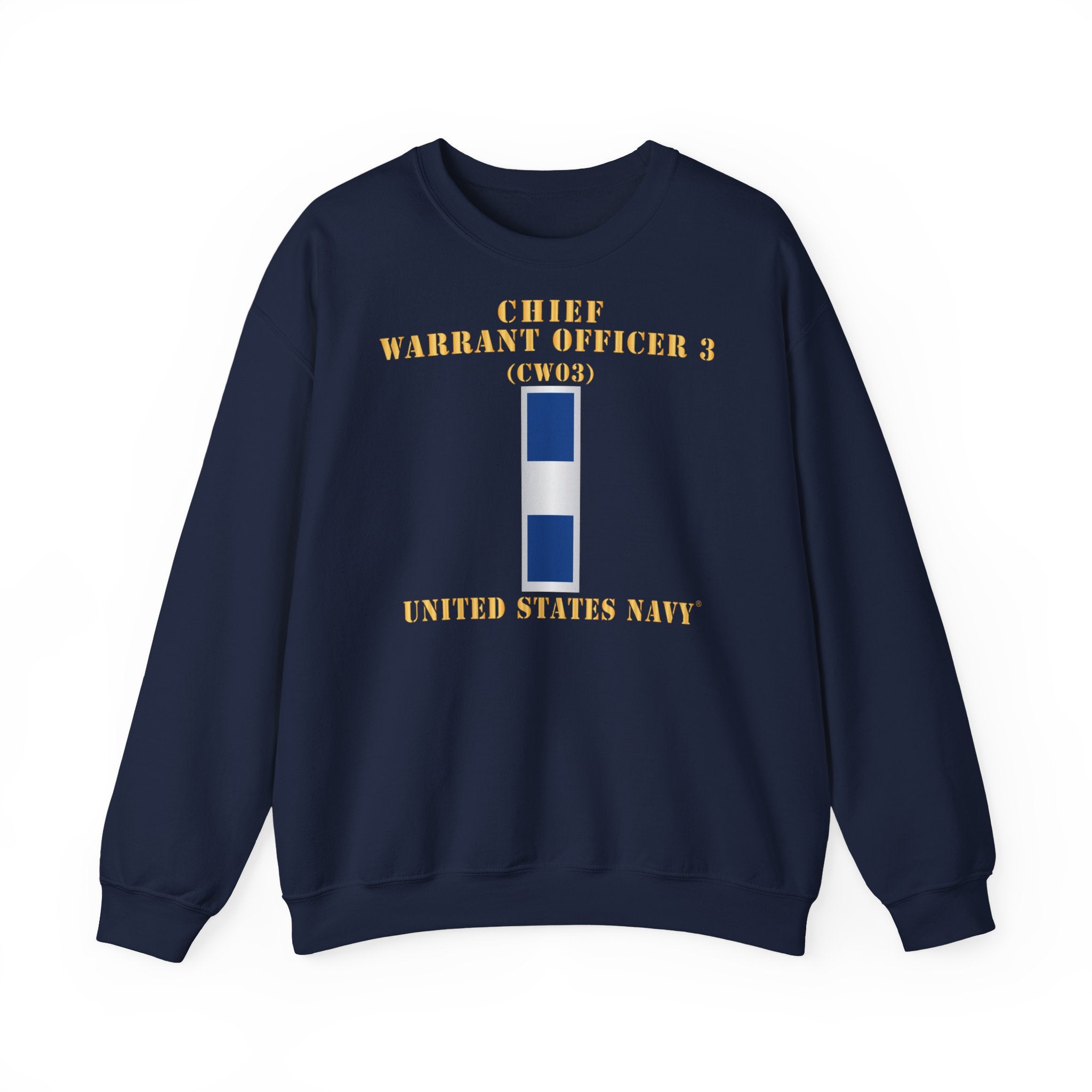 Unisex Heavy Blend™ Crewneck Sweatshirt - Navy - Chief Warrant Officer 3 - CW03