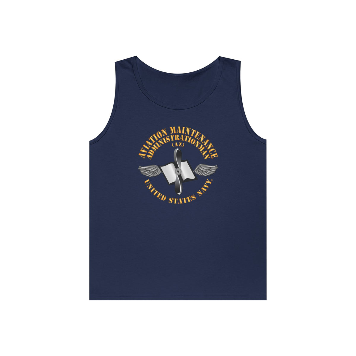 Unisex Heavy Cotton Tank Top - Navy - Rate - Aviation Maintenance Administrationman (AZ)