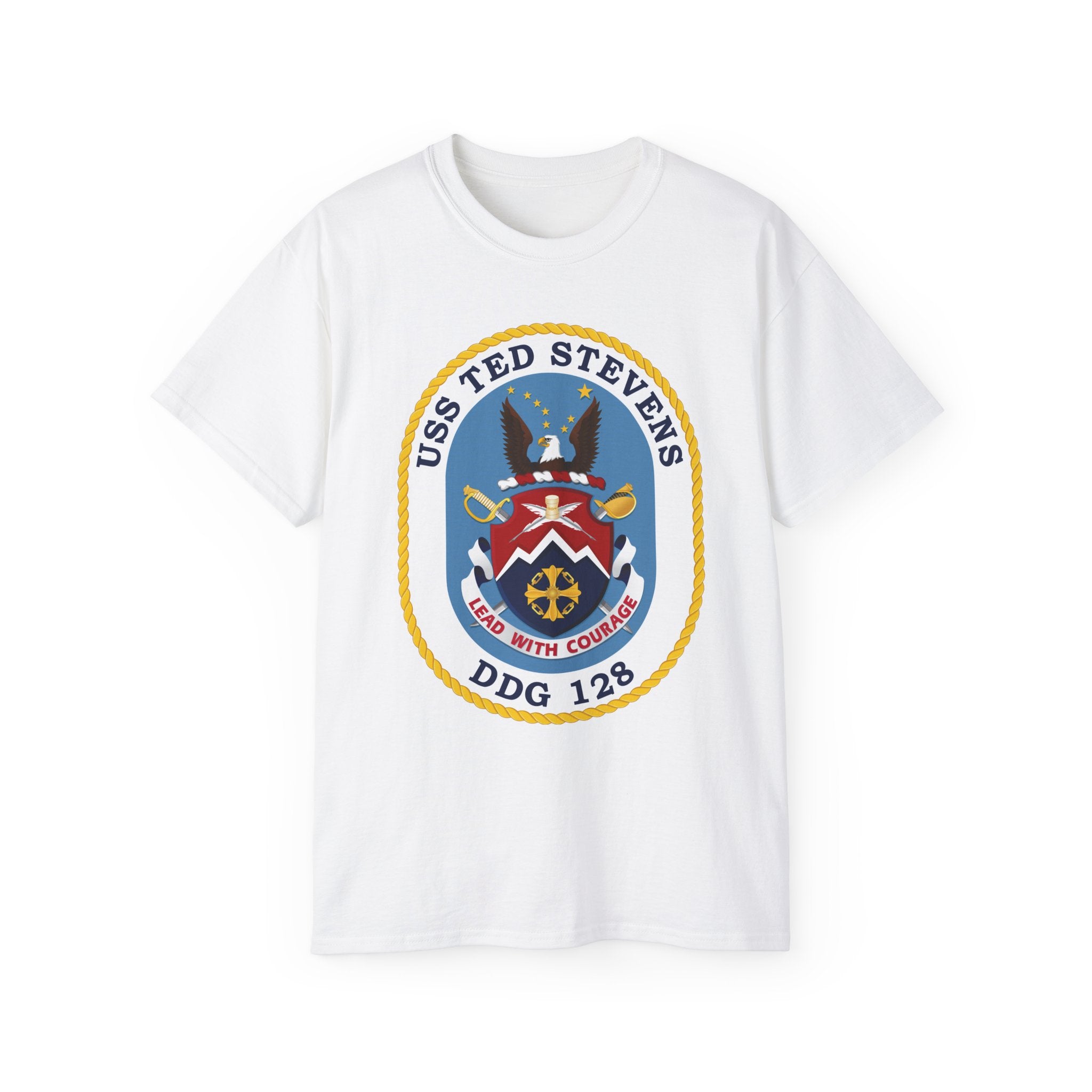 Unisex Ultra Cotton T-Shirt - Navy - USS Ted Stevens (DDG-128) wo txt