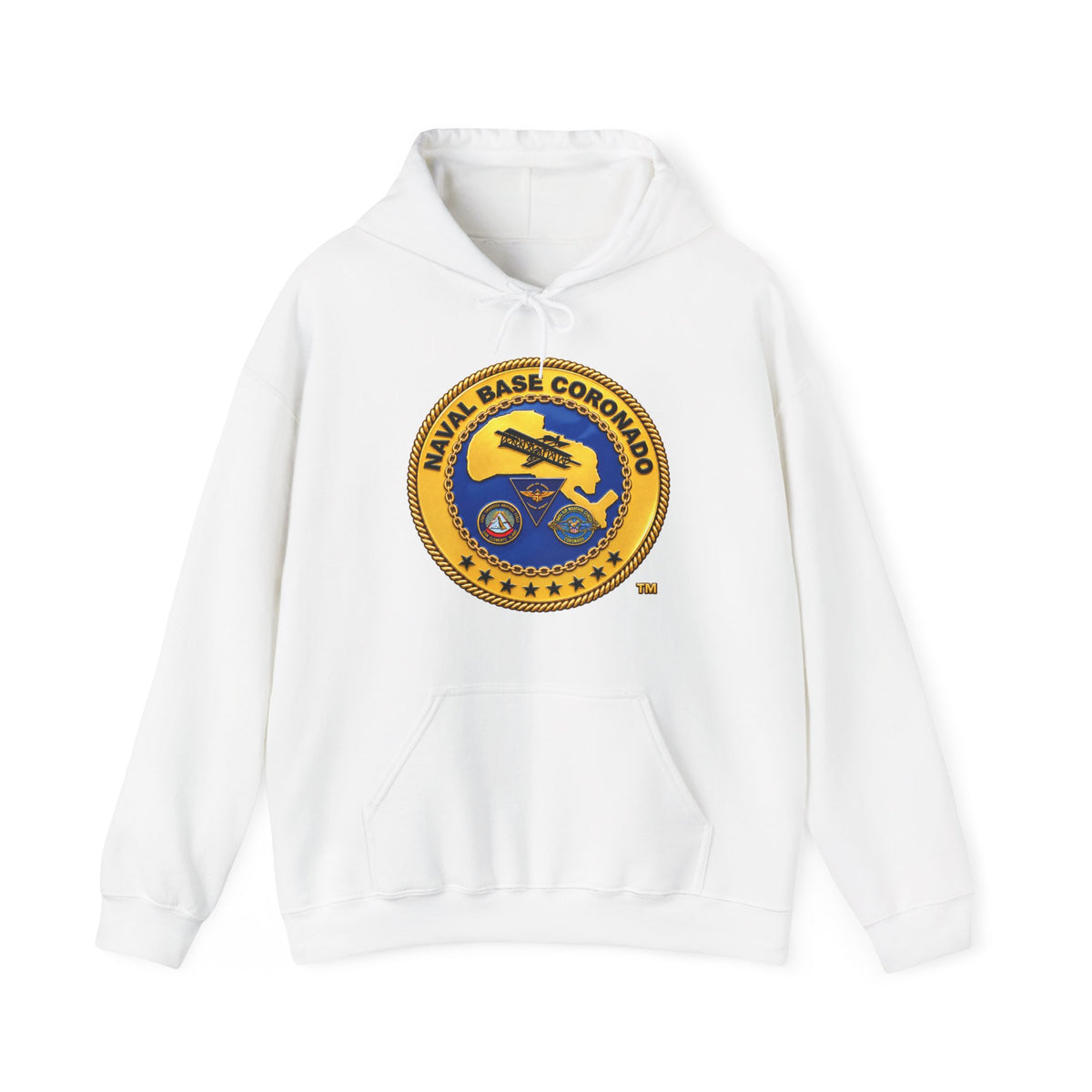 Unisex Heavy Blend™ Hoodies - Navy - Naval Base Coronado - Crest - 3D - Enhanced