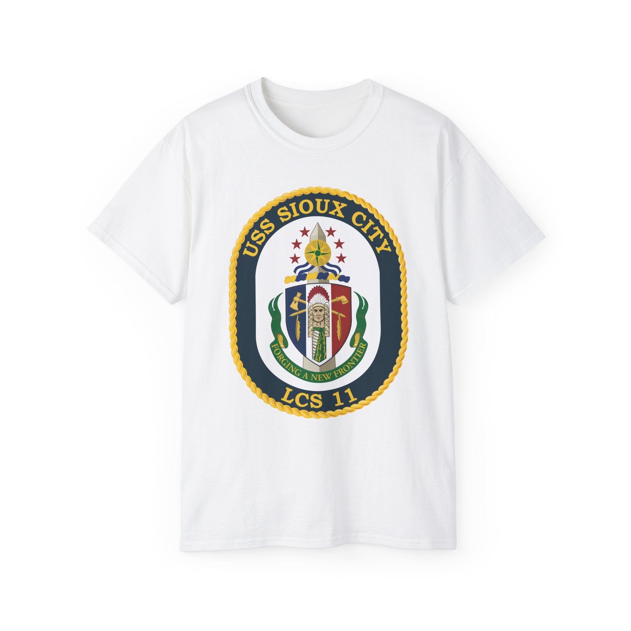 Unisex Ultra Cotton T-Shirt - Navy - USS Sioux City (LCS-11) wo Txt