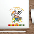 Die-Cut Vinyl Sticker - Navy - USS Piedmont (AD-17) w VN SVC - Vietnam War